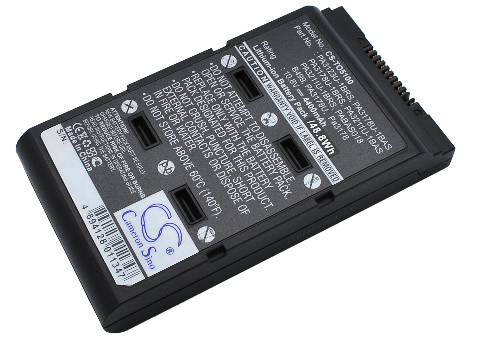 4400mAh Laptop Battery - Toshiba Satellite 5105 & Portege A100 Series - 10.8V Li-ion Replacement
