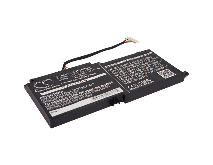 40.75Wh Laptop Battery for Toshiba Satellite S55t, L55t, P55 Series - 14.4V 2830mAh Li-ion - Replacement