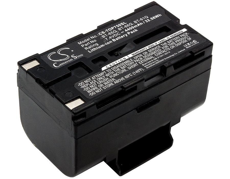 7.4V 4400mAh Li-ion Battery for Topcon Field Controllers/Total Stations: BT-65Q, BT-66Q, FC100, FC2000, GTS-750
