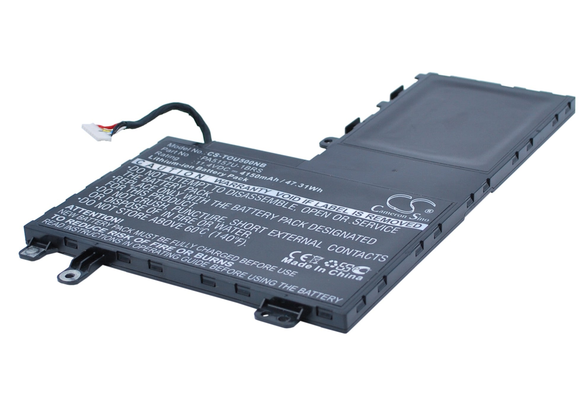 4150mAh Replacement Battery for Toshiba Satellite U40T-A Series Laptop - 11.4V, 47.31Wh