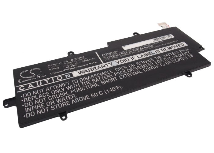 14.8V 3000mAh Li-Polymer Battery for Toshiba Portege Z830 Z835 Z930 Z935 Series Notebooks - Replacement