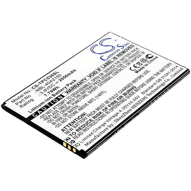 Neffos C5 Plus TP7031A TP7031C & TP-Link Mobile 2050mAh 3.8V Li-ion Replacement Battery - Phone Power Solution