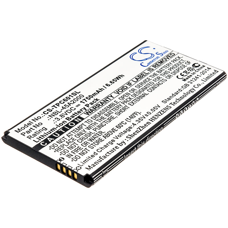 1750mAh Replacement Battery for Neffos C5L Dual SIM TP601 Series TP-Link Smartphones (3.8V, 6.65Wh)