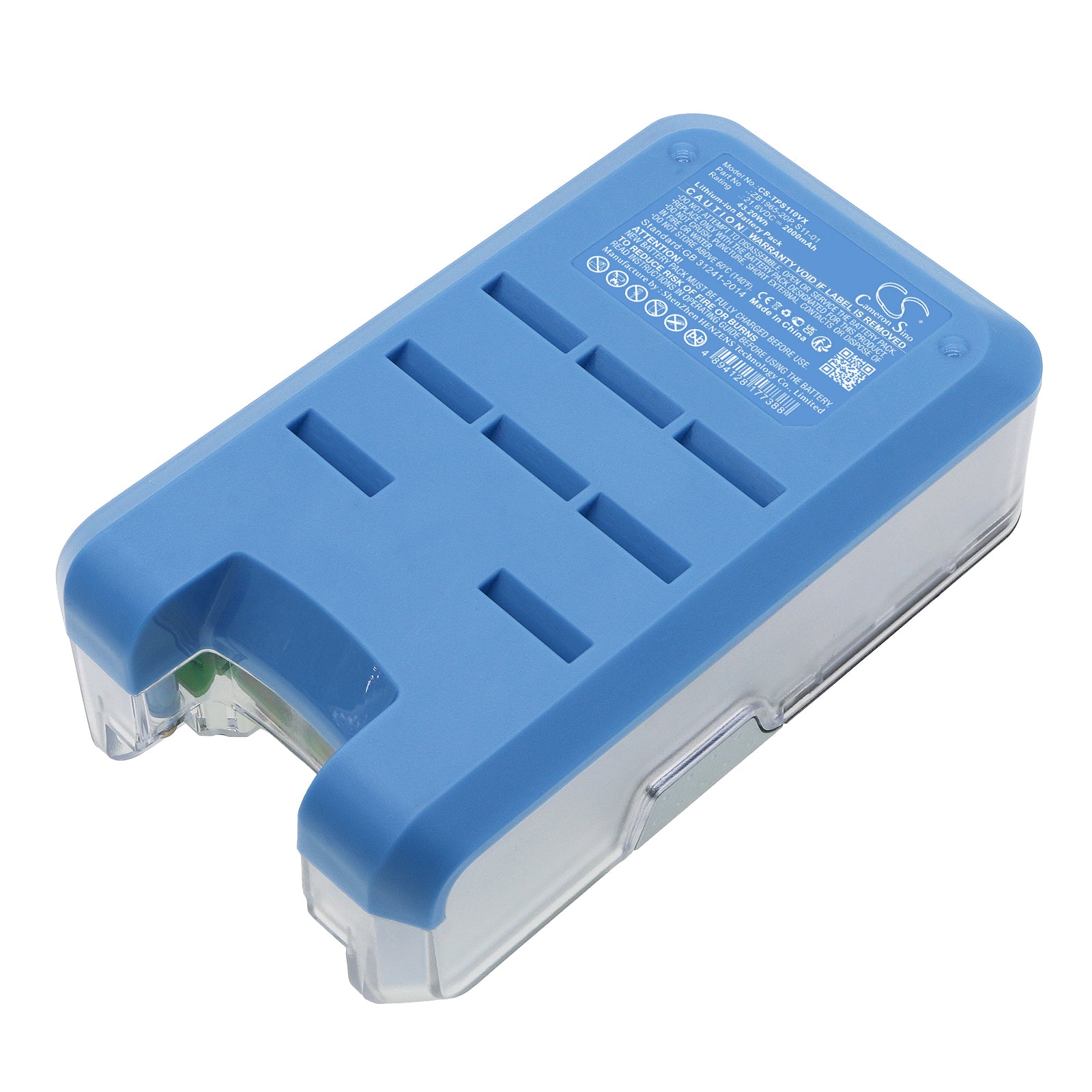 High-Capacity 2000mAh Battery for Tineco Pure One S11/A11 Cordless Vacuums, 21.6V Replacement Power Pack