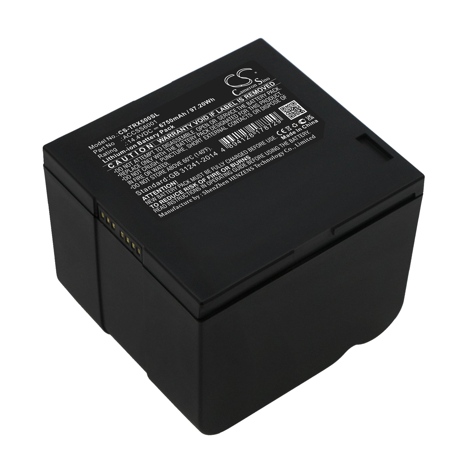 6750mAh Replacement Battery for FARO Focus3D X130/X330 & Trimble TX5 Scanners - 14.4V, 97.2Wh