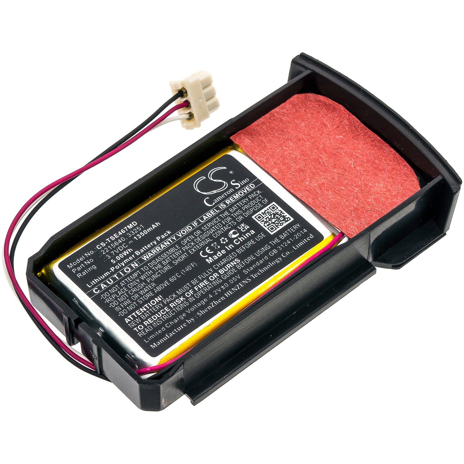 1350mAh Replacement Battery for Thermo Scientific E1 ClipTip Pipettes 4671 & 4672 (3.7V, 5.00Wh)