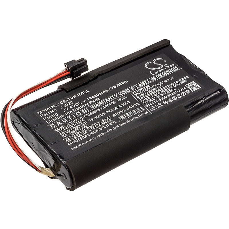 10400mAh Replacement Battery for Televes H45/H60 Test Equipment - 7.4V 76.96Wh Li-ion - Signal Meter Power Solution
