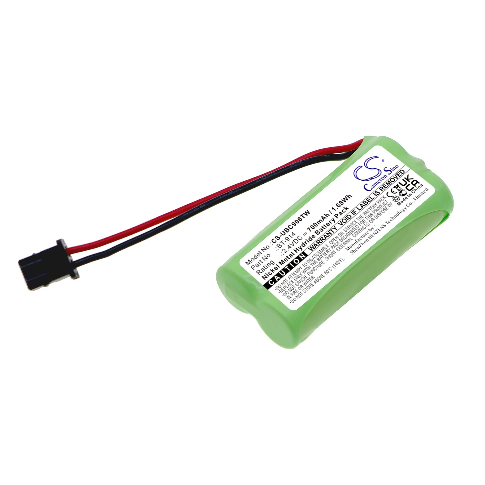 700mAh 2.4V Ni-MH Battery - President Liberty Mic & Uniden BC906W Two-Way Radio Replacement