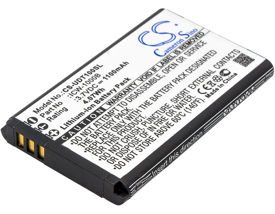 1100mAh 3.7V Li-ion Battery for Incom ICW-1000B, UniData WPU-7800B/7700 Cordless Phones - Replacement Power (53.4x34.22x5.4mm)