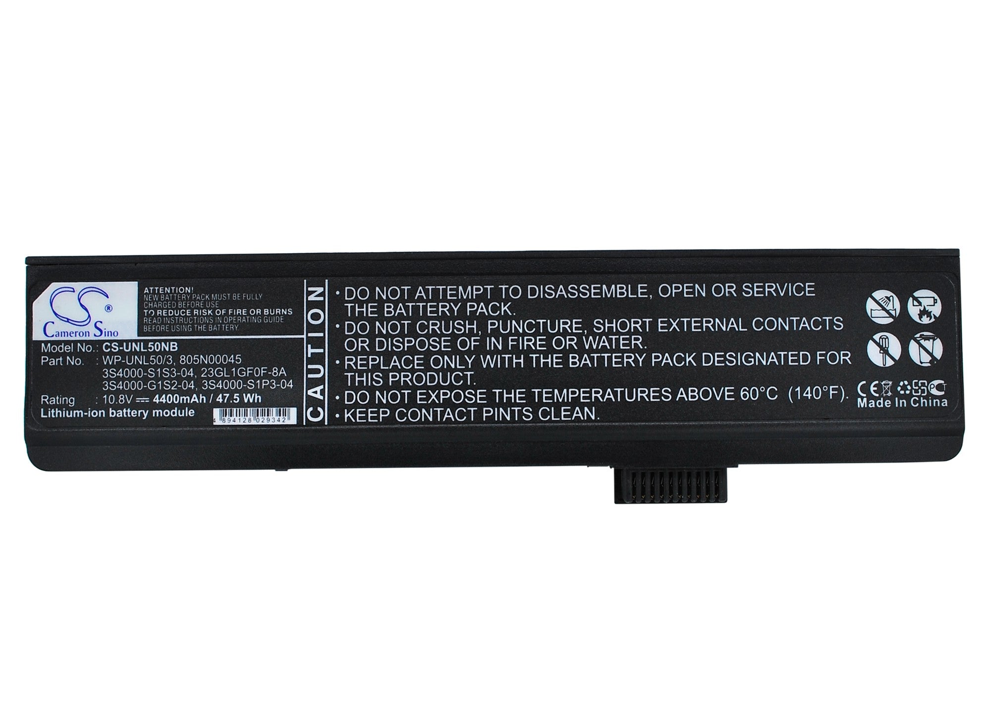 4400mAh Laptop Battery for Advent Fujitsu Hasee MaxData Prestigio Uniwill - 10.8V Li-ion - Replacement Power