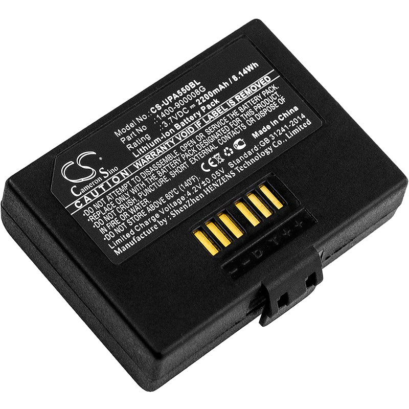 2200mAh Replacement Battery for Unitech PA550 Barcode Scanner - 3.7V Li-ion, High-Capacity, Extended Use