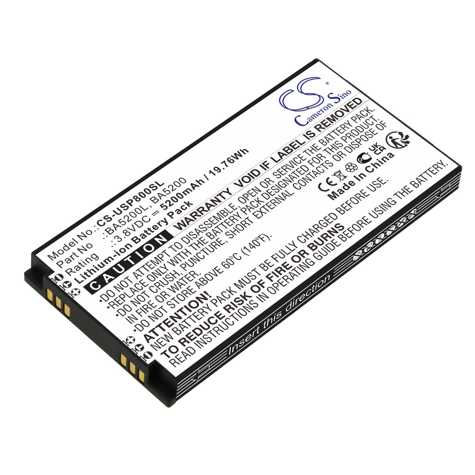 5200mAh Replacement Battery for UniStrong P8II E Survey Equipment - 3.8V, 19.76Wh Li-ion