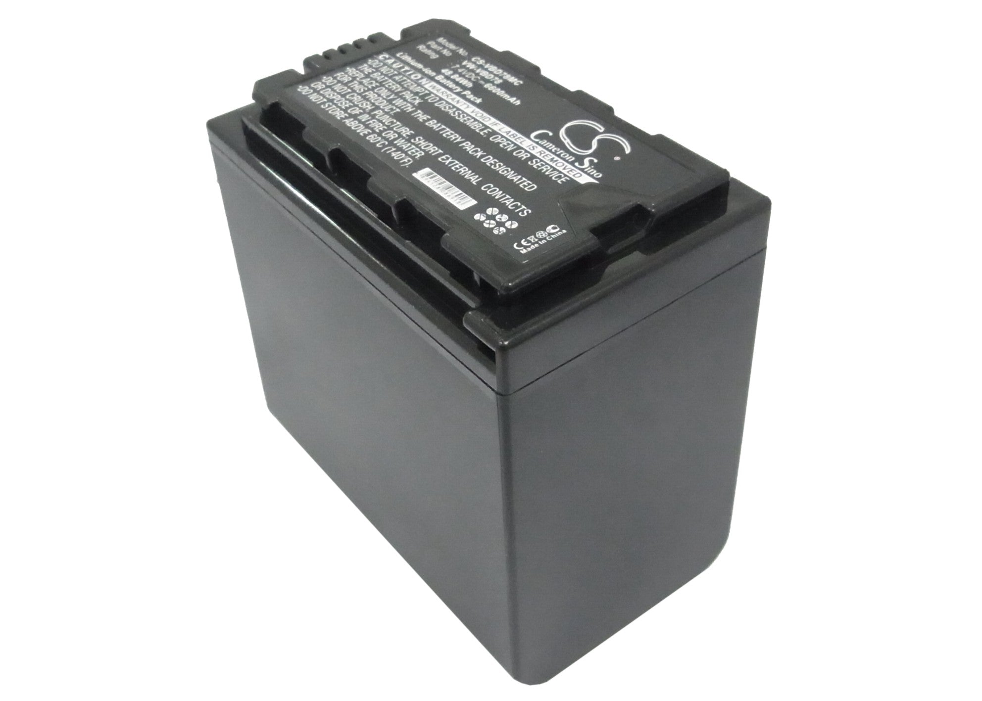 7.4V 6600mAh Li-ion Replacement Battery for Panasonic HDC-MDH2GK & AJ-PX270 Camcorders - VW-VBD78 Compatible