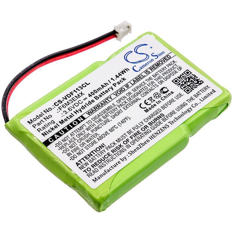 3.6V 400mAh Ni-MH Replacement Battery for AGFEO Dect 20 Cordless Phone - Cobra CP471, Sanyo CLT35 Compatible