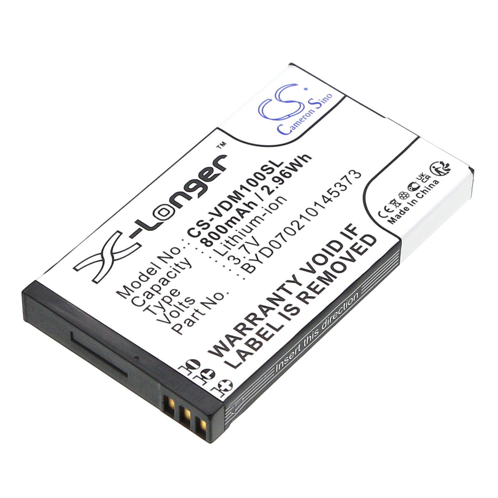 800mAh Battery for Vodafone Mini D100 D101 Smartphones - 3.7V Li-ion BYD070210145373 - Replacement Power