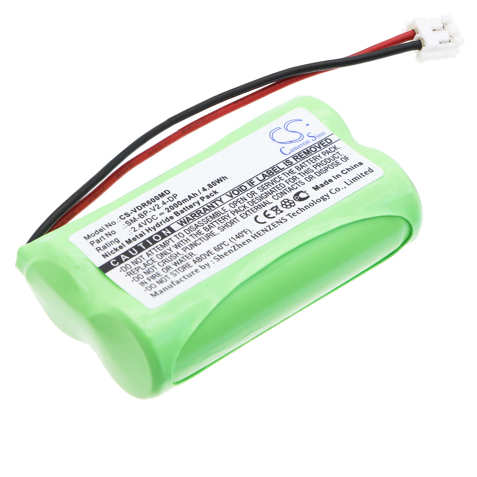 VDW Raypex 6 Apex Locator Battery - 2000mAh, 2.4V, 4.8Wh, Ni-MH Medical Grade Replacement Power Pack