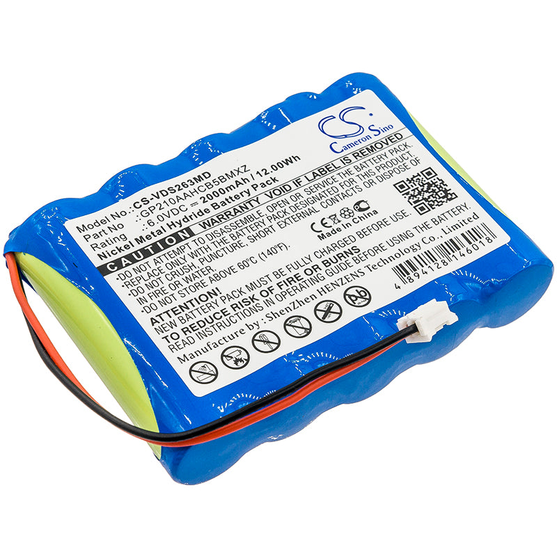 6.0V 2000mAh Ni-MH Battery for VDW Silver Recip Endodontic Motors: V0411630000000, SR2634 - Replacement Power Source