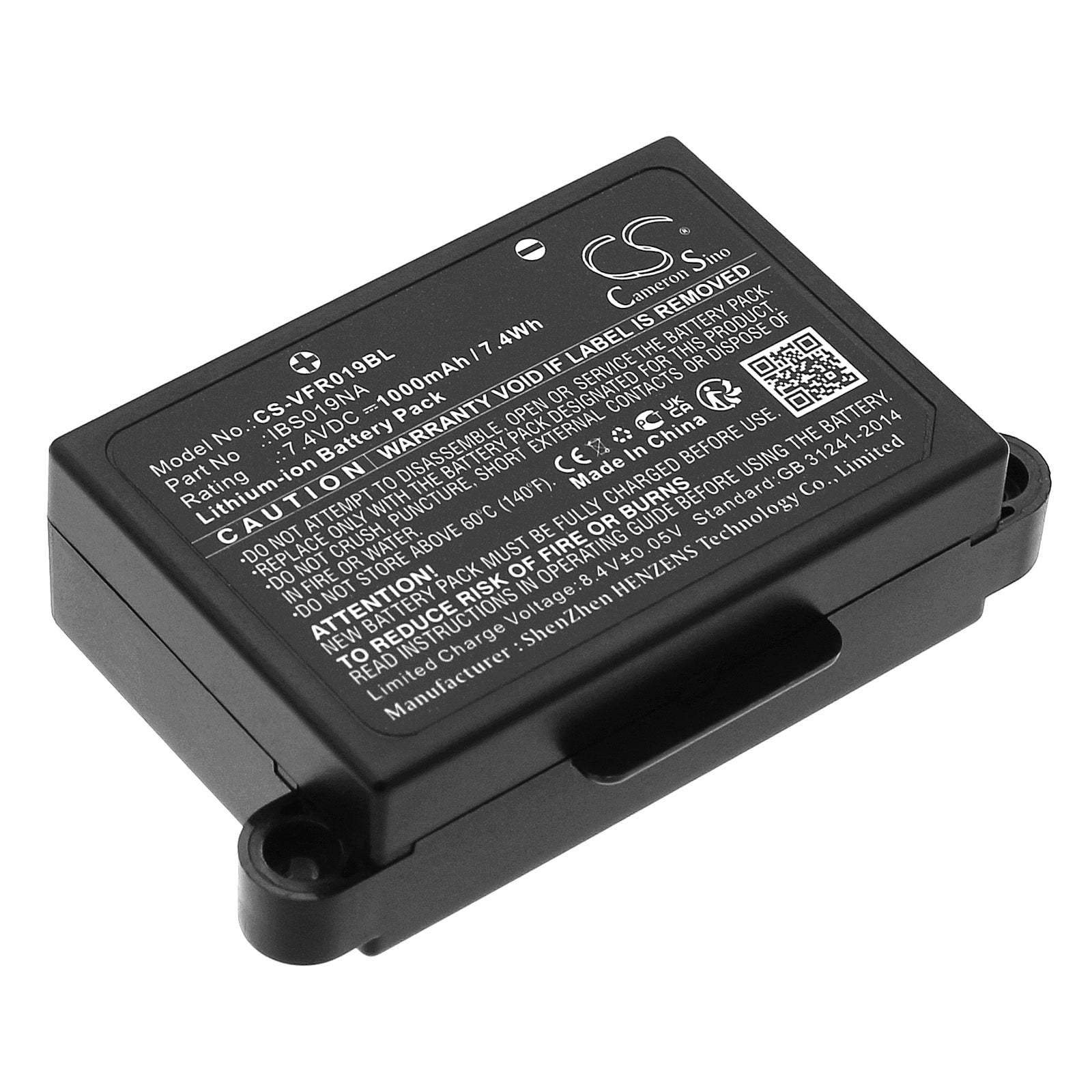 VeriFone T650c Payment Terminal Replacement Battery, 7.4V 1000mAh Li-ion, IBS019NA Compatible - 62x38x17mm