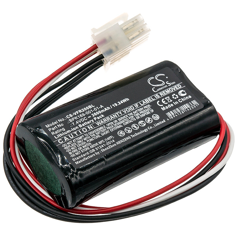 2600mAh Replacement Battery for Verifone Ruby 2 & Ruby CI Payment Terminal - PCA169-404-01-A, 7.4V Li-ion