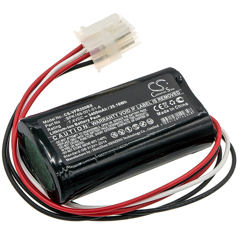 3400mAh Replacement Battery for Verifone Ruby 2 & Ruby CI Payment Terminals, 7.4V Li-ion, PCA169-404-01-A, BPK169-001-01-A Compatible