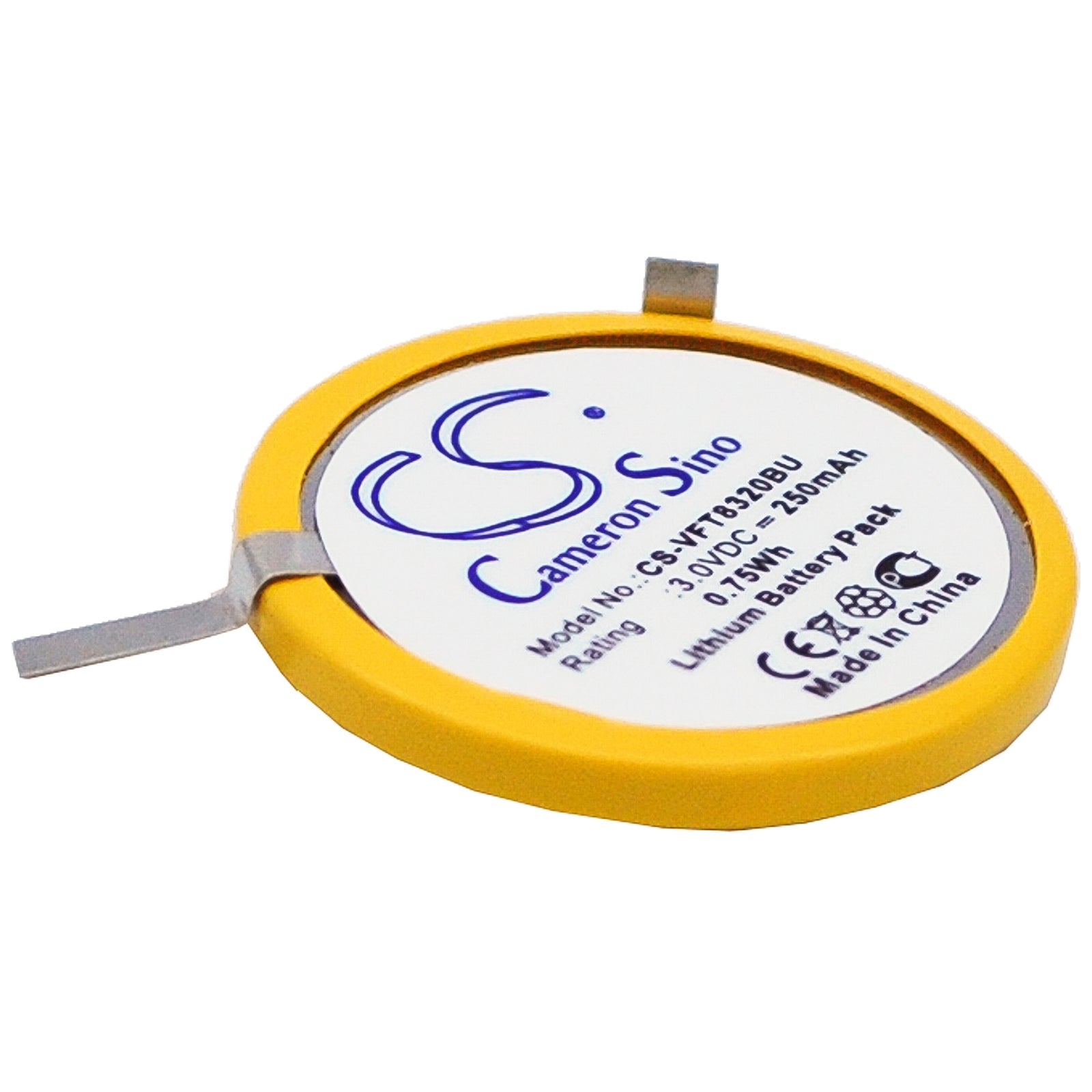 VeriFone NURIT 8320 CMOS Terminal Battery - 250mAh, 3.0V 0.75Wh Backup Power, 23.2x23.13x3.42mm