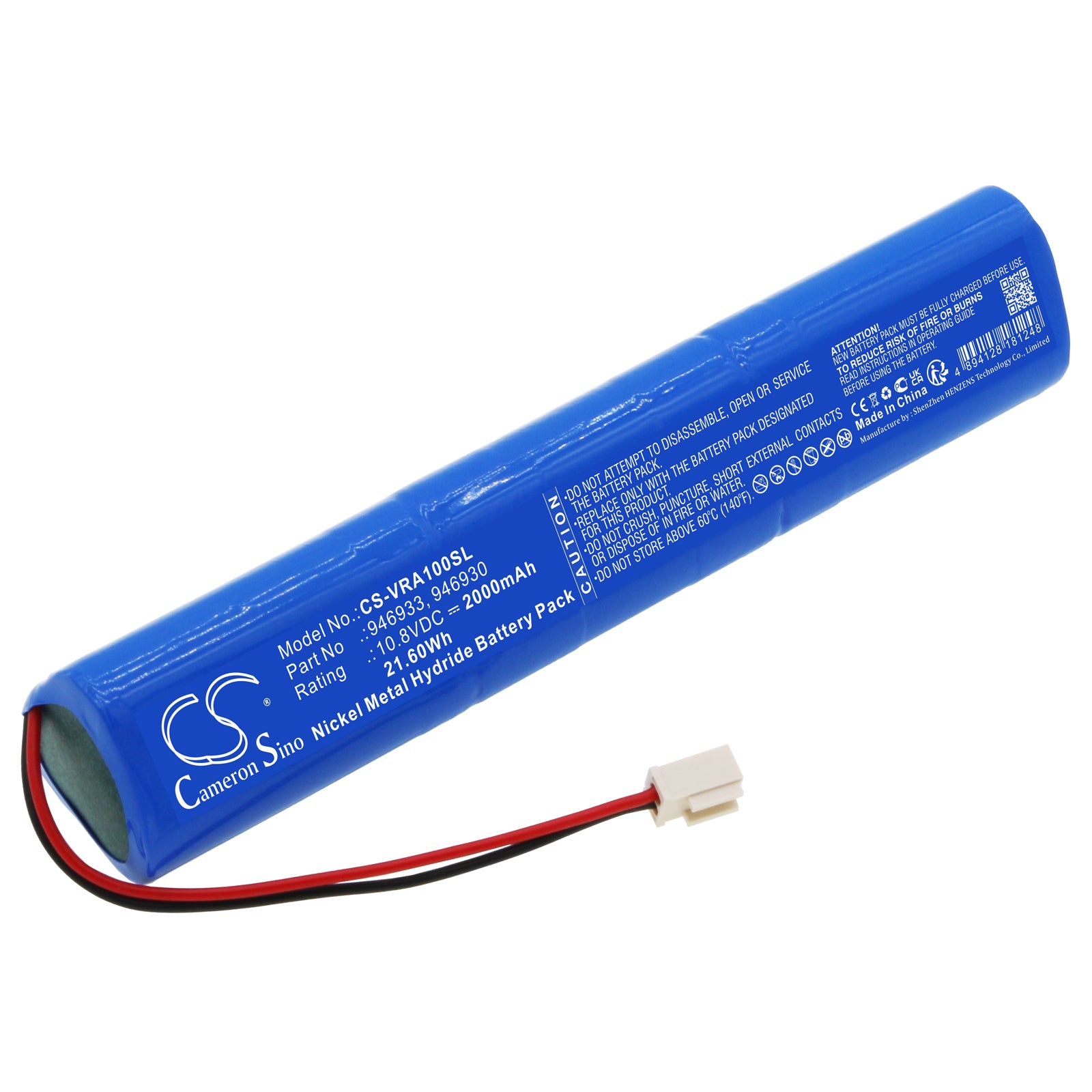 2000mAh 10.8V Ni-MH Replacement Battery for Velux Solar Blind Motors SSL PA000568 946933 846933