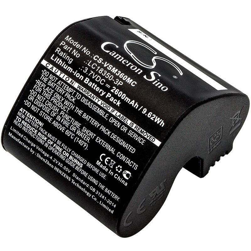 VSN Mobil V.360 & Panoramic V.360 HD Camera Battery Replacement, 2600mAh, 3.7V Li-ion