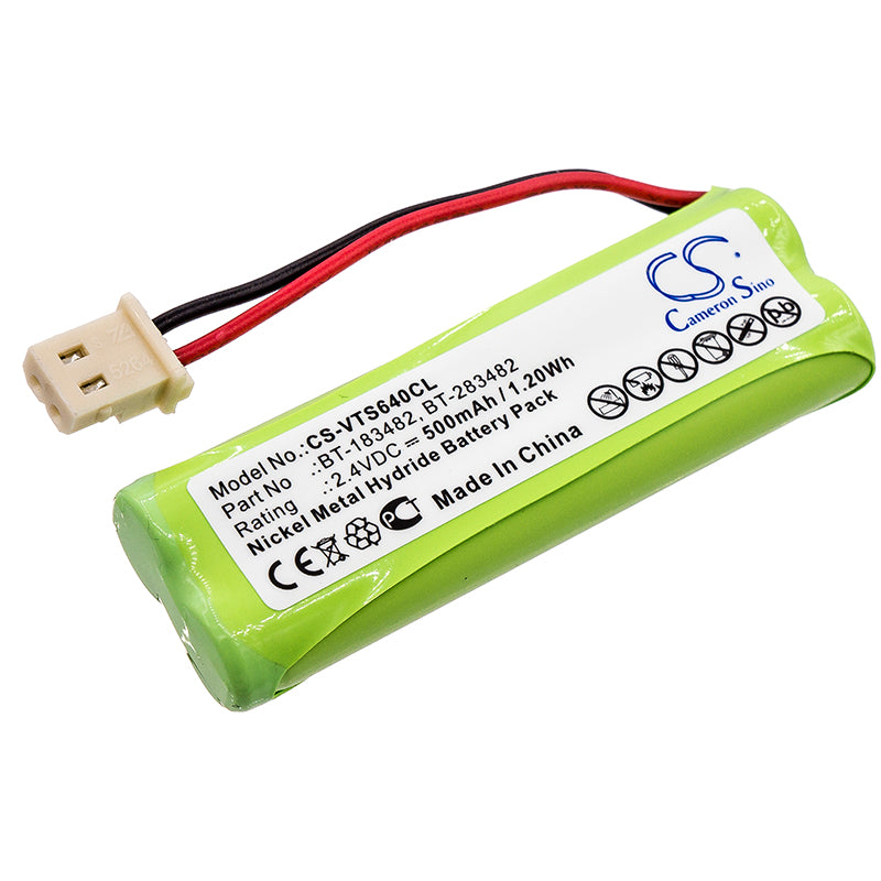 500mAh Ni-MH Rechargeable Battery - VTech Cordless Phone Replacement: DS6421, LS6425 Series & BT-183482