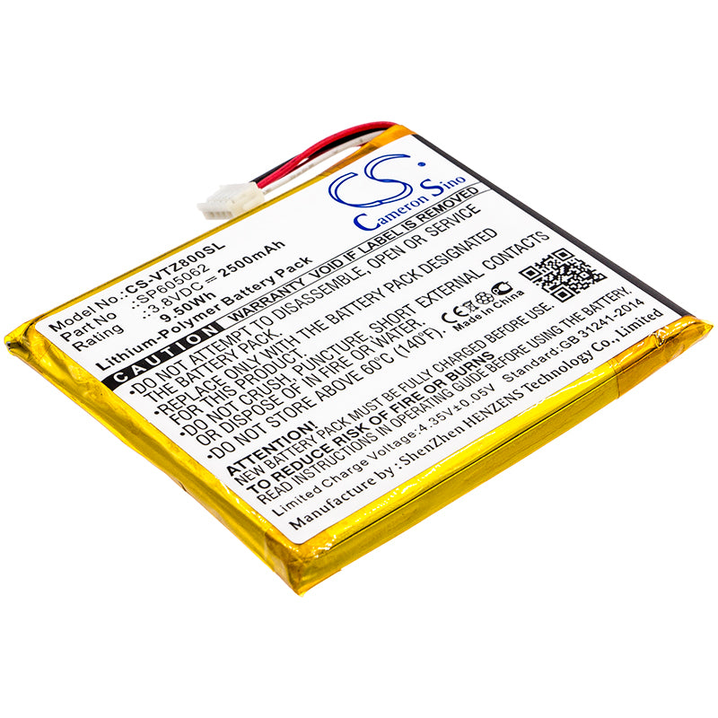 2500mAh Replacement Battery for VTech KidiBuzz Tablet 80-169500, 3.8V Li-Polymer - Extended Life