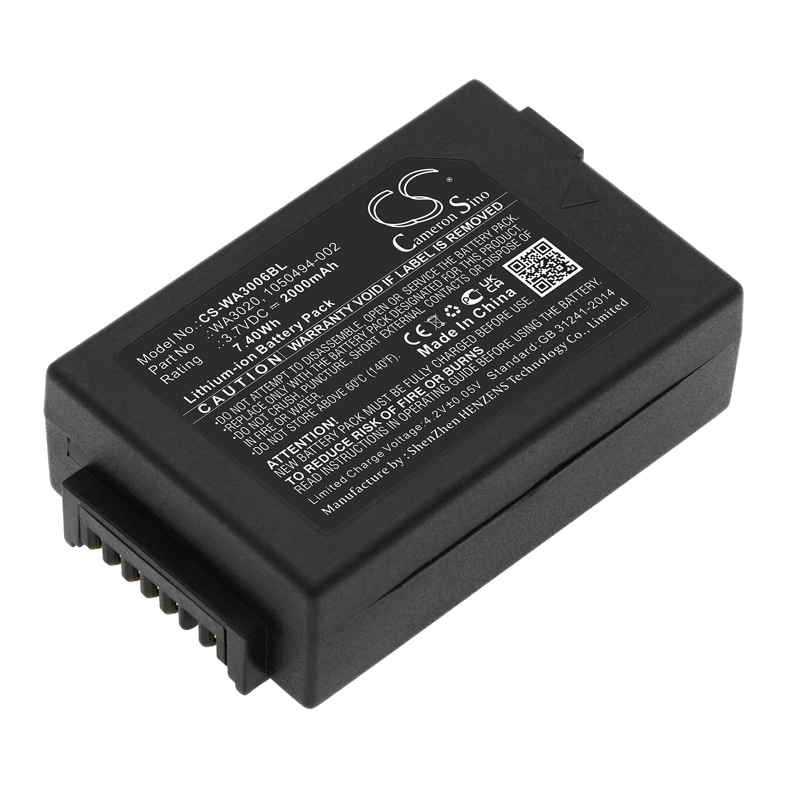 2000mAh Replacement Battery for Motorola/Zebra/Psion WorkAbout Pro Barcode Scanners - 3.7V Li-ion