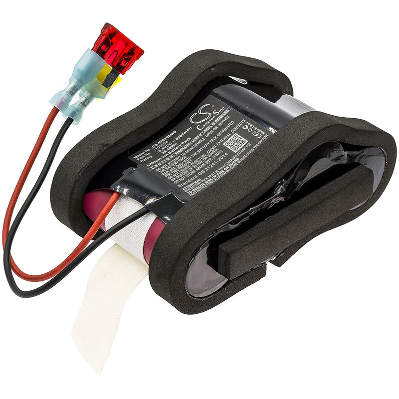 6000mAh LiFePO4 Replacement Battery for Welch Allyn CP200 ECG & CP100/CP200 Patient Monitors - 6.4V 38.4Wh