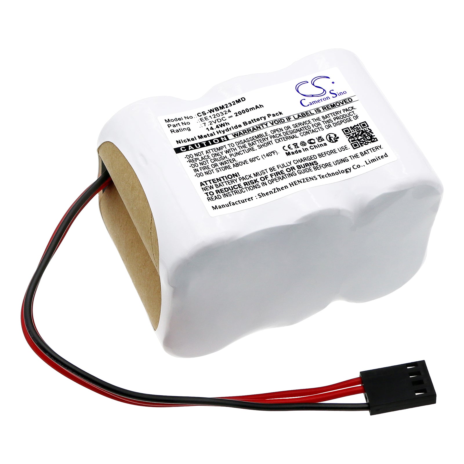 7.2V 2000mAh NiMH Replacement Battery for Welch Allyn 5200 Audiometer & Graystad GSI 17