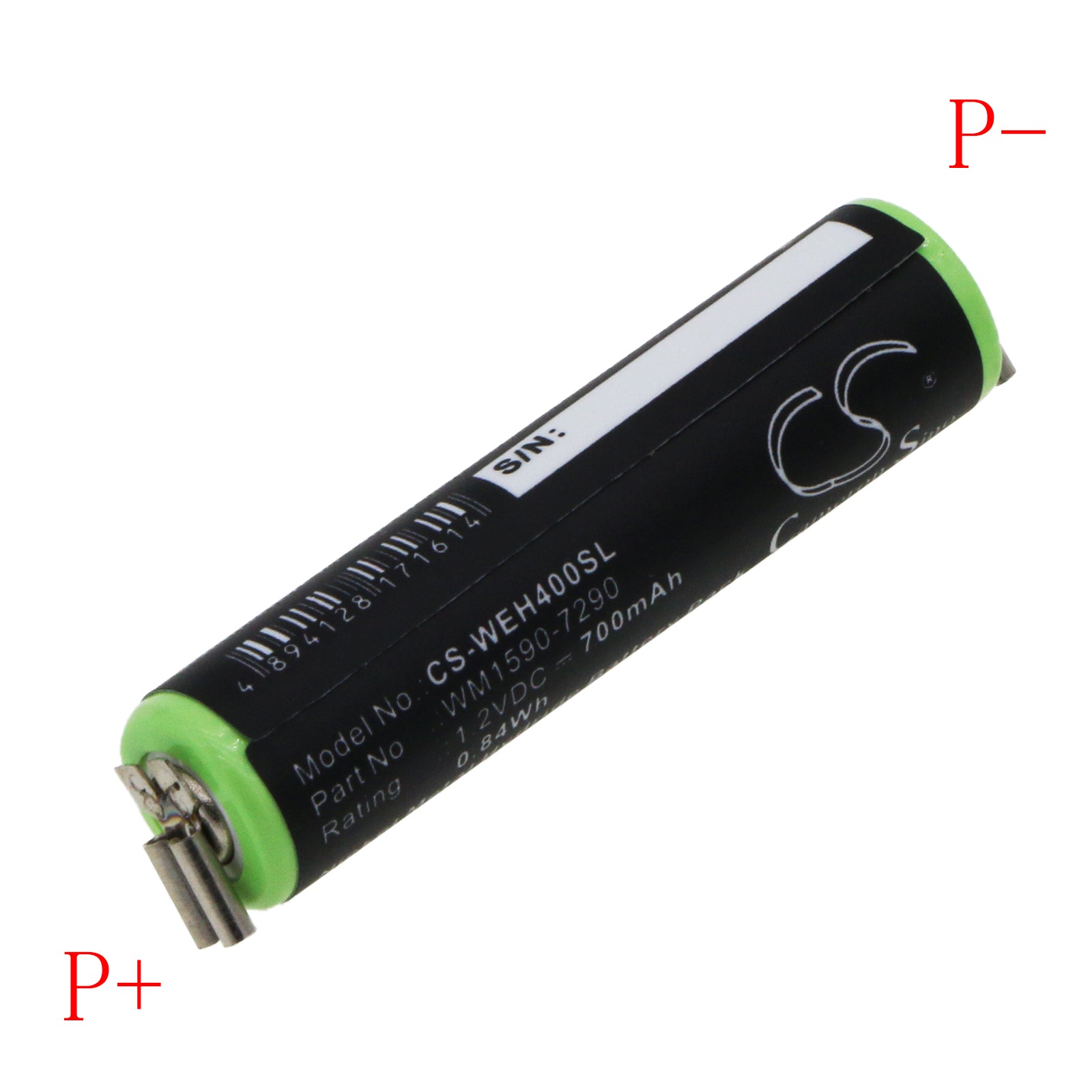 700mAh Ni-MH 1.2V Replacement Battery for Wella Bella, Super, Chromini, Contura HS40/60/61 Shavers - WM1590-7290 Compatible