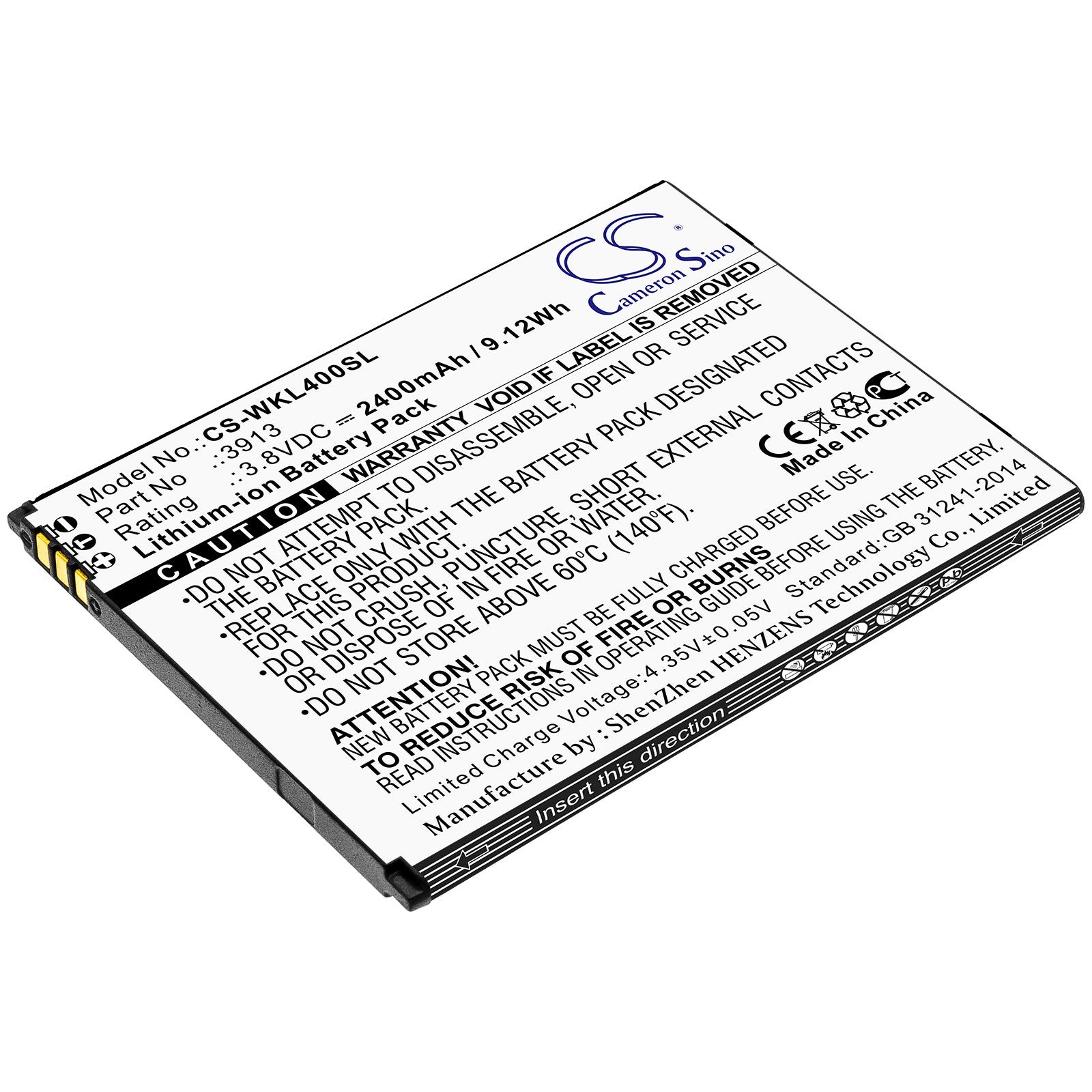 2400mAh Replacement Battery for Wiko Lenny 4, Lenny 4 Plus, Harry, Robby - 3.8V Li-ion Phone Battery - Restore Performance