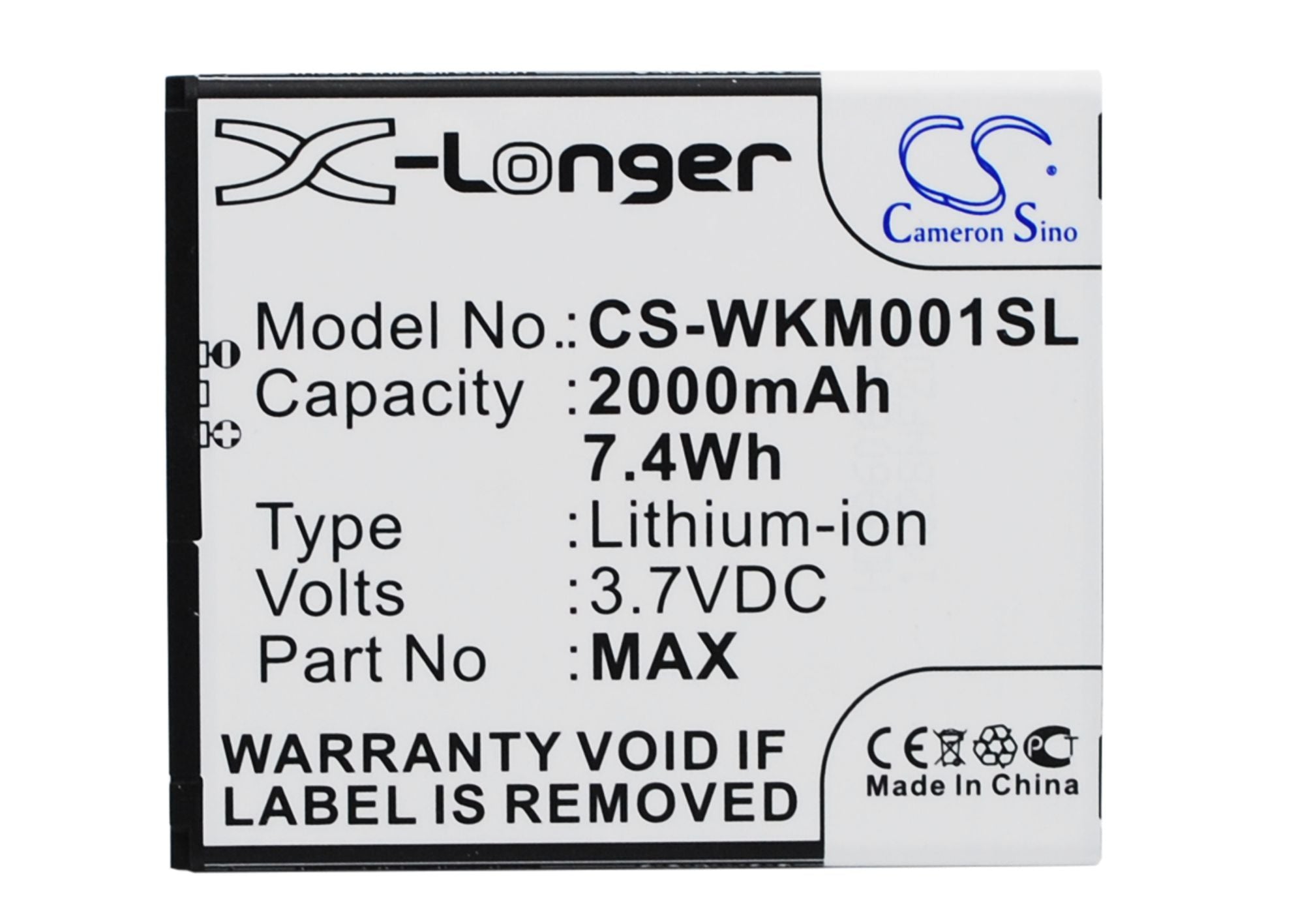 2000mAh Replacement Battery for Blackphone BP1, Wiko WAX & Rainbow 4G - 3.7V Li-ion - Phone Repair