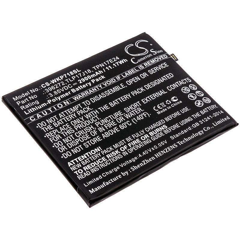 2900mAh Replacement Battery for BQ Strike Selfie Max & Wiko Wim Lite - 3.85V Li-Polymer - BQ-5504, TLP17J18
