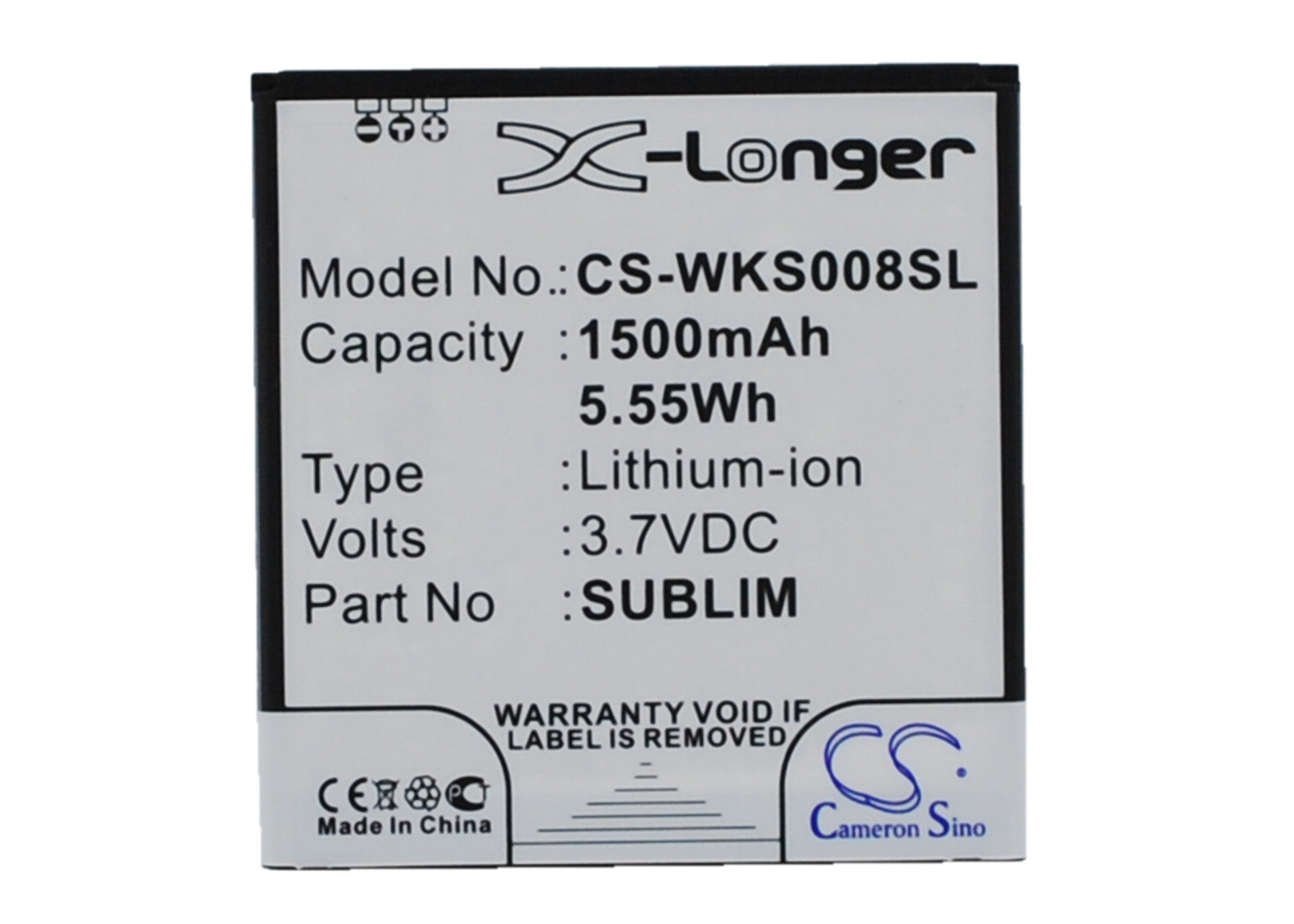 1500mAh Replacement Battery for Fly IQ442 Mobile/Wiko Cink Slim - 3.7V Li-ion - BL4247/BLUSH