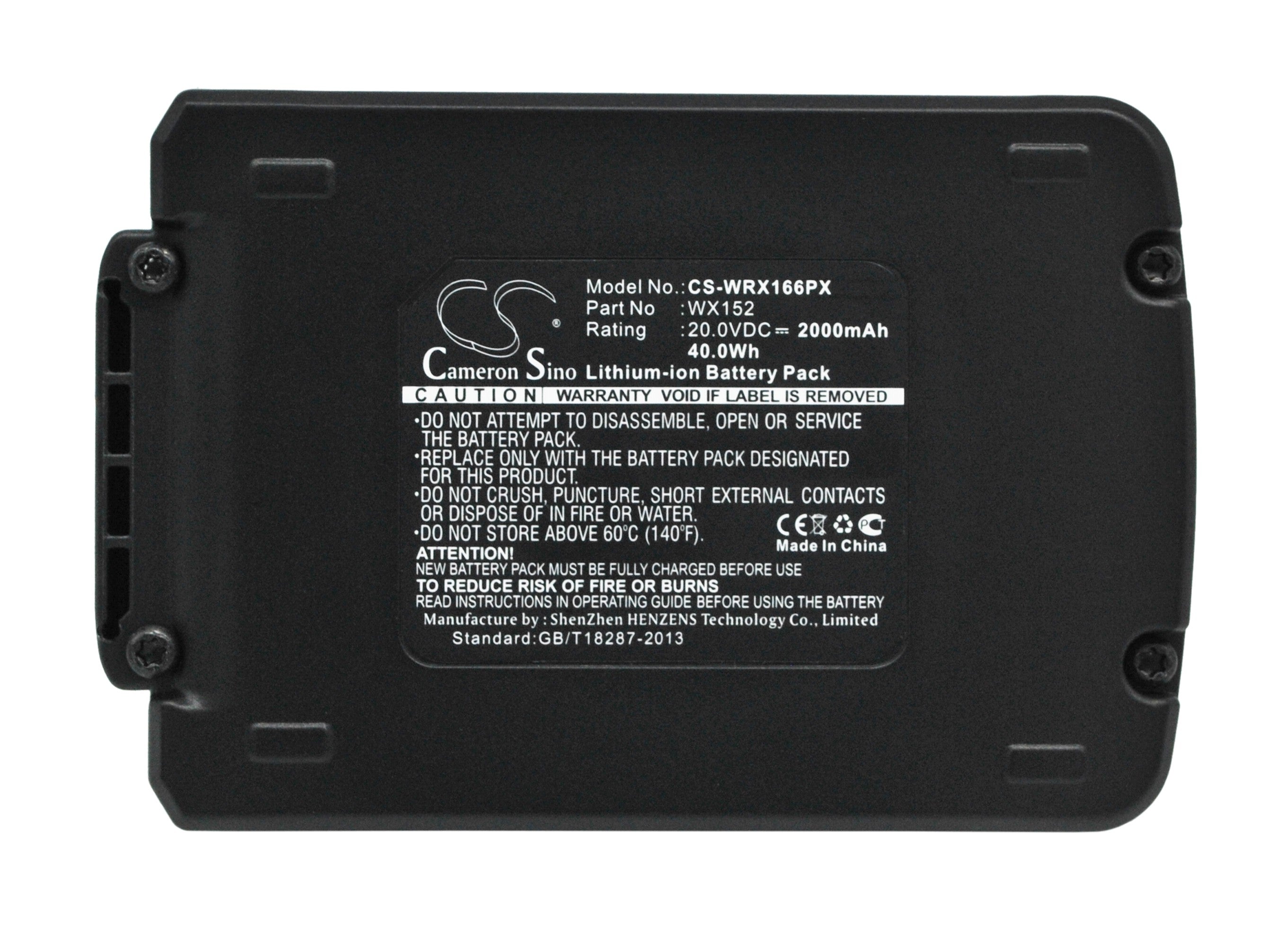 2000mAh 20V Replacement Battery for Worx Power Tools - WX166 WA3528 WG151.5 WG540 WX125 WX382.2 WX677 WX152