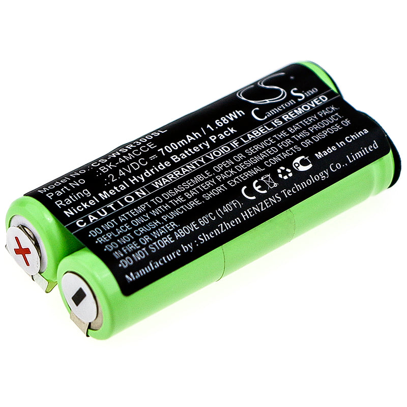 2.4V 700mAh Ni-MH Replacement Battery for Waterpik Sensonic Plus SR-3000/E & 900 Sonic Toothbrush