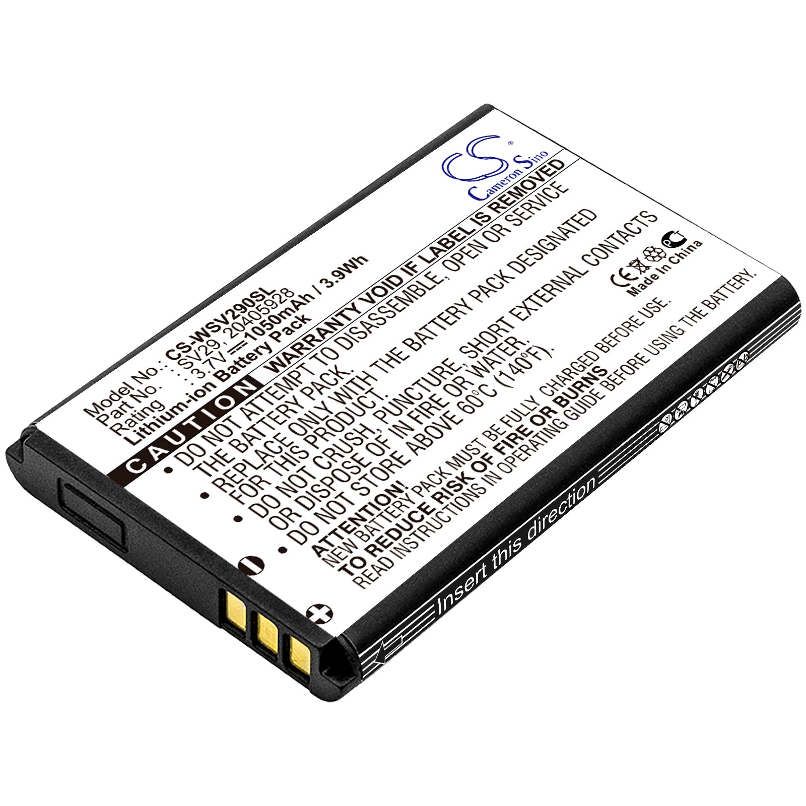 1050mAh 3.7V Li-ion Replacement Battery for Auro Utano V2, Swissvoice SV29 & SWISSTONE BBM Series Phones
