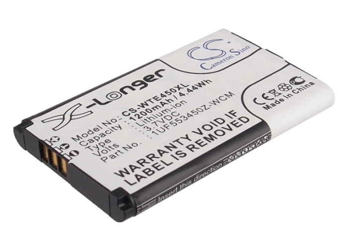 Replacement 1200mAh Battery for Wacom Intuos5 & Bamboo Tablets - PTH-450, PTH-650, CTH-470 Series - 3.7V Li-ion Power
