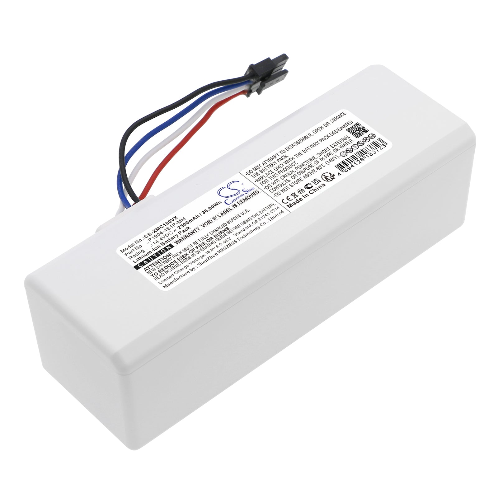 2500mAh Replacement Battery for Xiaomi Roborock 1C & Dreame MC1808 Robot Vacuum - 14.4V Li-ion Upgrade