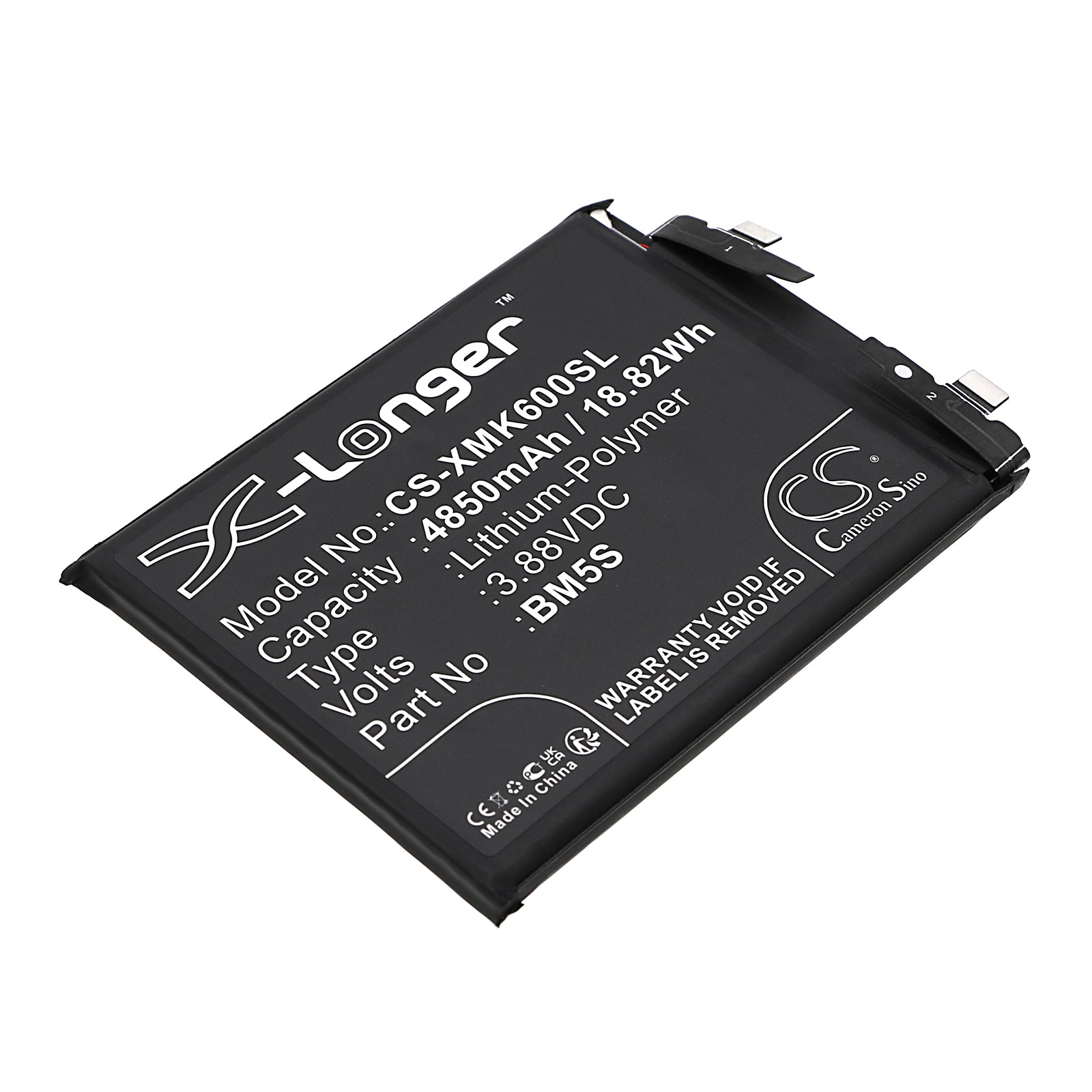 4850mAh Replacement Battery for Xiaomi K60 Ultra, K60, 13T Pro (BM5S) - 3.88V Li-Polymer