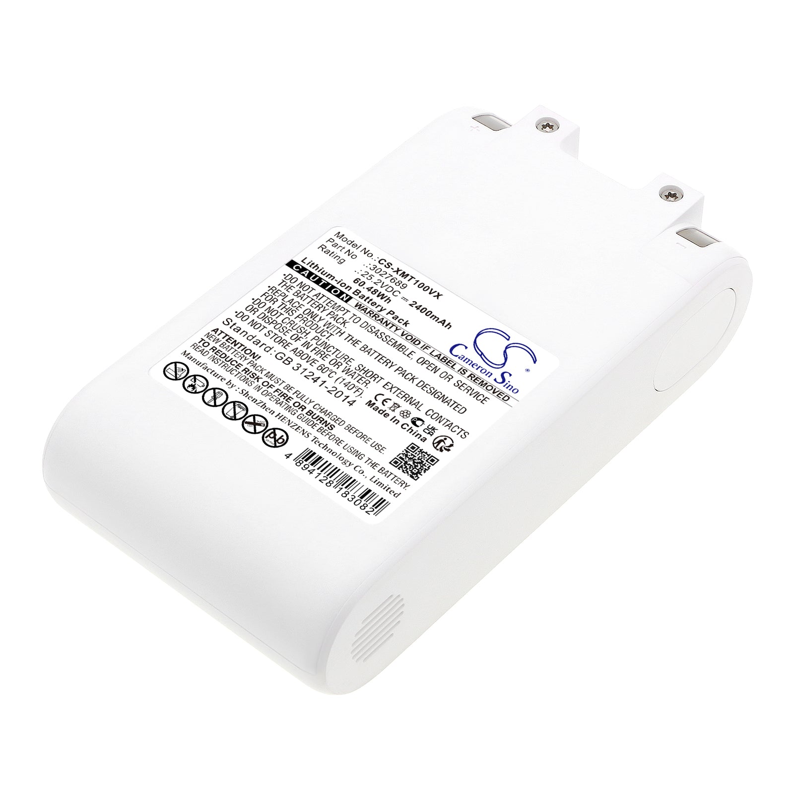 2400mAh Replacement Battery for Dreame G9, T20, T10 & Xiaomi Vacuum - 25.2V 60.48Wh Li-ion