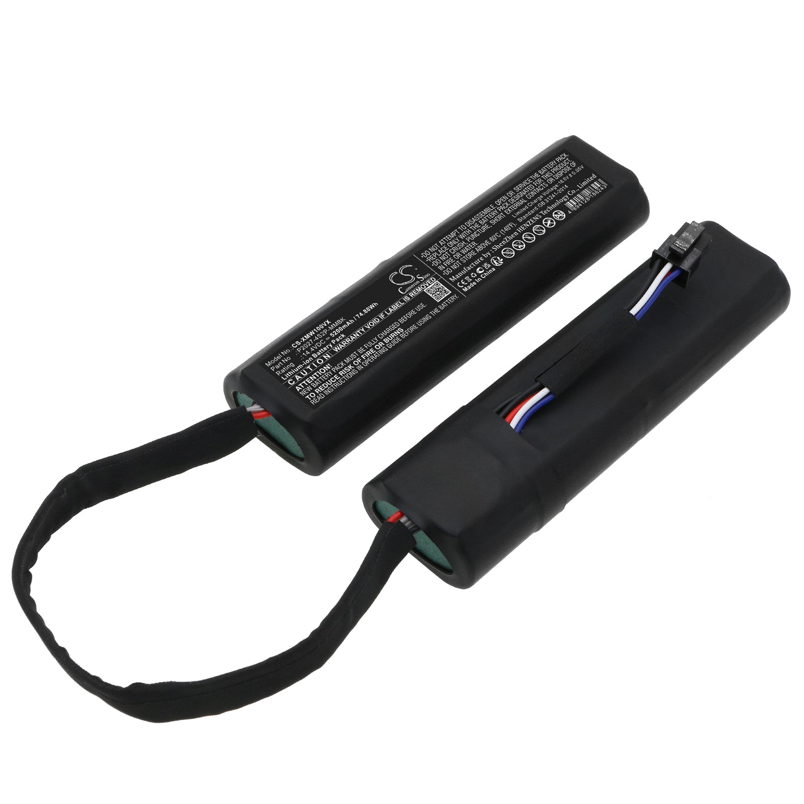 5200mAh 14.4V Li-ion Replacement Battery for Dreame W10, W10s Pro & Xiaomi Robot Vacuum Mop