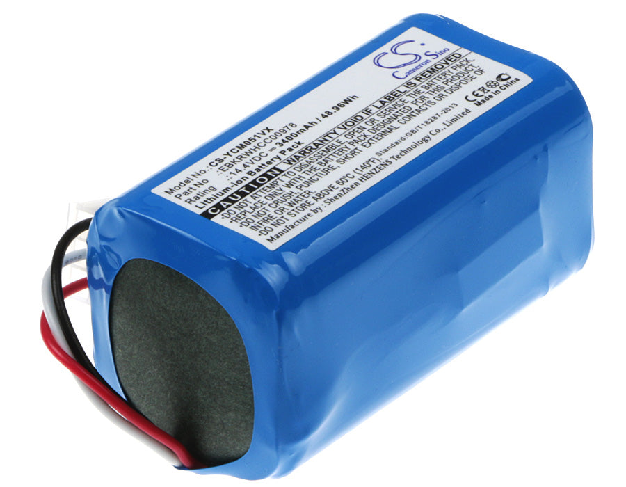 3400mAh 14.4V Li-ion Replacement Battery for iCLEBO YCR-M05 Series Robot Vacuums - Arte, Pop, Smart