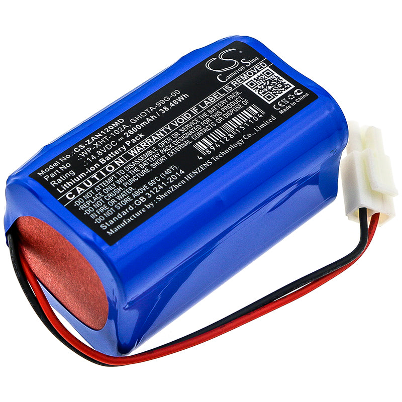 2600mAh Battery for Zondan/Apollo Medical Devices - 14.8V Li-ion Replacement (ZD120B, D120D, N1-A)