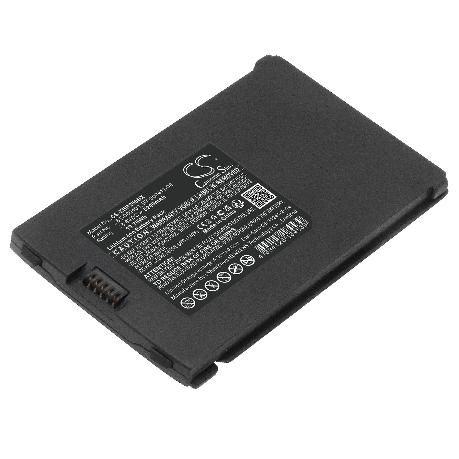 5200mAh Replacement Battery for Zebra TC21 TC26 TC210 Barcode Scanners - Extended Capacity, 3.8V Li-ion Pack