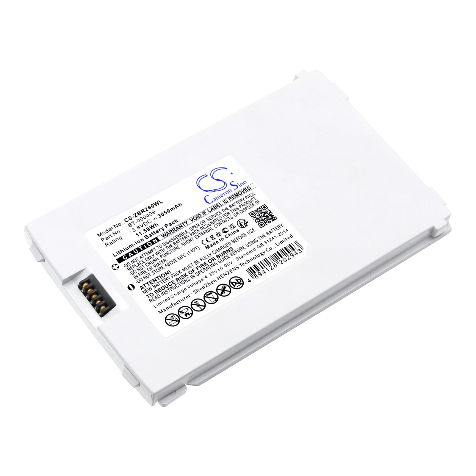 3050mAh Replacement Battery for Zebra TC21/TC26/TC210 Scanners - 3.8V Li-ion, BT-000409 Series