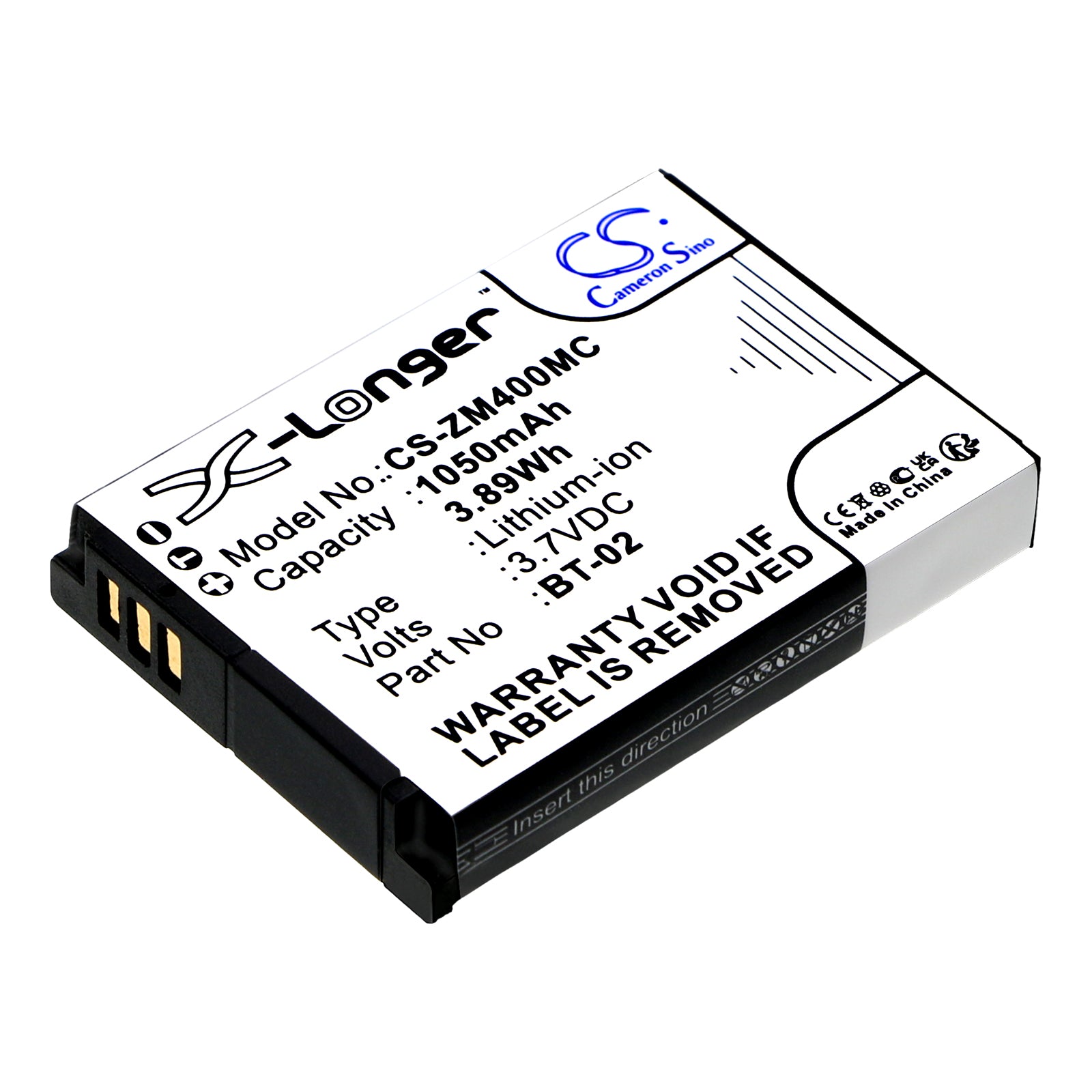 1050mAh Replacement Battery for HP LC200W, SeaLife DC2000, Zoom Q4, Silvercrest SCAA 5.00 A1 Cameras